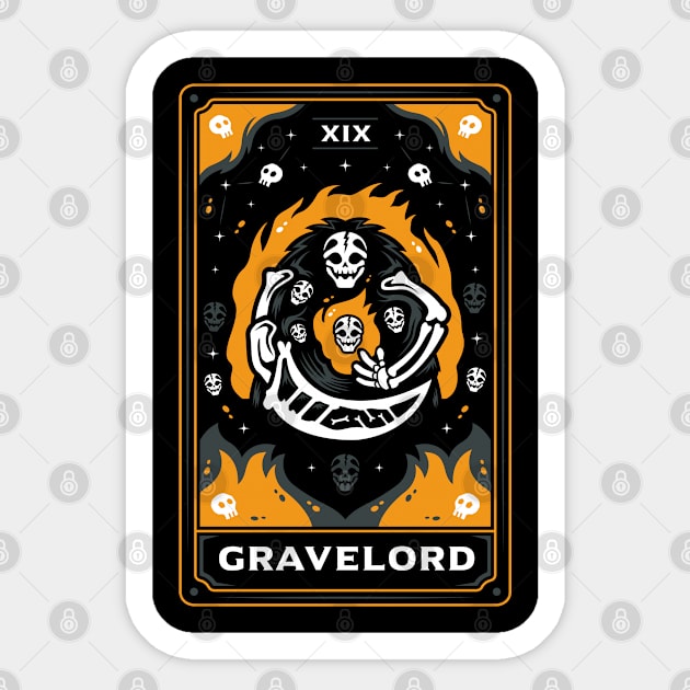 Gravelord Tarot Card Sticker by logozaste